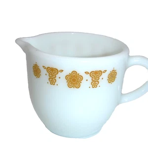 Vintage Pyrex Butterfly Gold Creamer Pitcher Small – 1970s - Picture 1 of 2