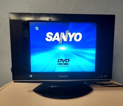 Sharp Liquid Crystal TV LC-15AV7U 15” Black Tested Retro Gaming Stand No Remote - Image 1 of 4