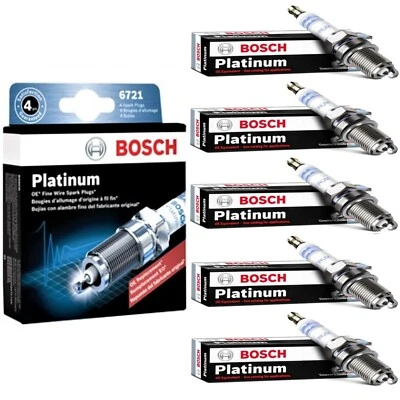 5 nuevas bujías Bosch Platinum para GMC CANYON L5-3,7 L 2007-2012 Foto 1 de 4