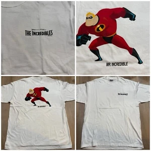 Vintage The Incredibles Promo Shirt Size XL Disney 2004 White Rare NWOT NEW - Picture 1 of 10