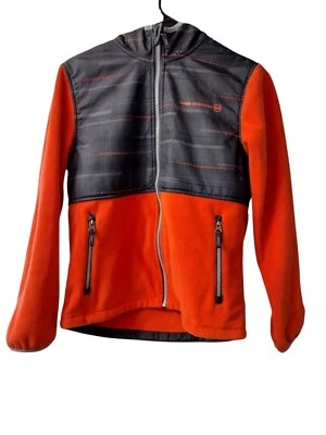 Chaqueta Free Country 10/12 XL para niños naranja/gris capucha carcasa suave Foto 1 de 4