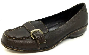 Born BOC Women's Comfort Shoes Loafers Flats Sz 8 Brown Slip On Buckle Casual  - Picture 1 of 9