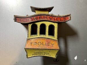 Early German Clockwork Tin Toy Toonerville Trolley-Fontaine Fox-1922 Part 