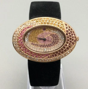 Vtg Suzanne Somers Watch Women 46mm Crystal Rose Gold Tone Swirl New Battery - Picture 1 of 16