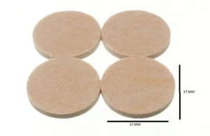 Streifen Von 4 Rund Filzgleiter Selbstklebend 38mm Durchmesser 4mm Dick 3 - Picture 1 of 1