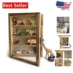Versatile 11x16 Shadow Box with Acrylic Window and 3 Shelves for Collectibles - Picture 1 of 8