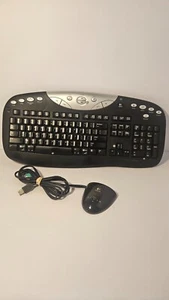 Logitech Cordless Multimedia Keyboard Y-RJ21 + Receiver C-BG17-DUAL USB/PS2 - Picture 1 of 11