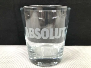 Absolut Vodka 12 Oz Rocks Glass Etched Logo Barware EUC - Picture 1 of 7