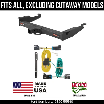 适用于 03-24 吉姆西 Savana 3500 拖车挂接带 4 针接线 Excl Cutaway Curt 16K 2 — 第 1/3 张图片