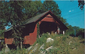 Postcard VT Vermont Brattleboro Creamery Covered Bridge ca 1950s Unused - Picture 1 of 1