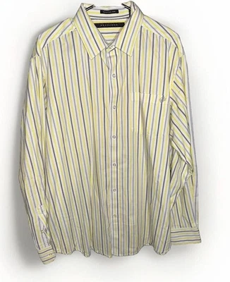 VTG Sean John Long Sleeve Button Down Shirt Men’s XL Yellow Stripes Hip Hop Y2K - Image 1 of 4