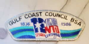 BSA Gulf Coast Council, TX CSP Issue SA-5 1986 Texas Sesquicentennial - Foto 1 di 2