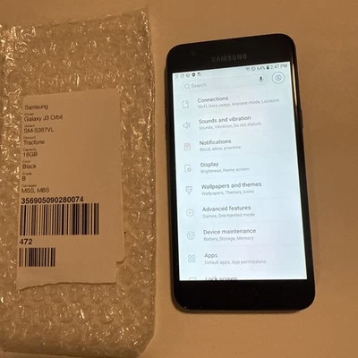 Samsung Galaxy J3 Orbit SM-S367VL 16GB Black (TracFone)  Very Good Condition - Image 1 of 4