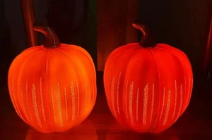 Light Pumpkins Lighted Sparkling Starry Night Light Halloween Jack-o'-lantern - Picture 1 of 8