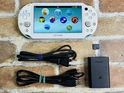 PS Vita Light Blue White PCH-2000 Sony PlayStation Japan 8GB Charger Ex DDP - Image 1 of 4