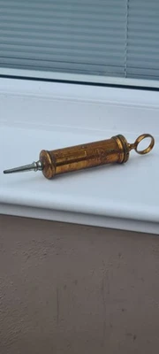 Antigua bomba de jeringa quirúrgica médica Arnold and Sons London de latón cobre  Foto 1 de 4