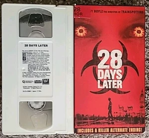 28 Days Later VHS Original Alternate Ending White Tape Rare Horror - Foto 1 di 5