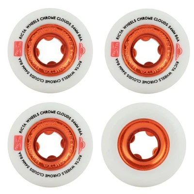 Ricta Soft Cruiser Skateboard Wheels 54mm Chrome Clouds 86A Red
