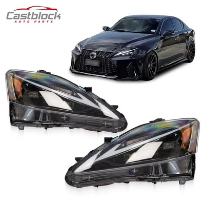 Projector Upgrade LED Headlights For 2006-2012 Lexus IS 250 350 To 2021 Pair - Image 1 of 4