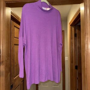 Lou & Grey for Loft Langarm Tunika Pullover lila - Größe L/XL - Bild 1 von 6