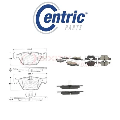 Centric Ceramic Disc Brake Pads w Shims for 2007-2010 BMW 325i 2.5L L6 - st Foto 1 de 4