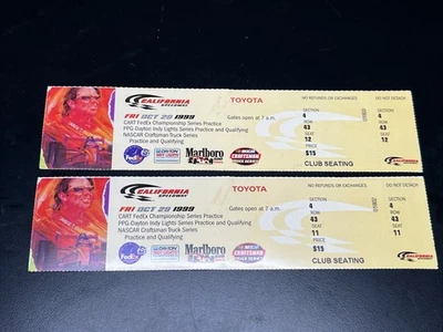 Ingresso CART FedEx Championship Series California Speedway 29 de outubro de 1999 - Imagem 1 de 4