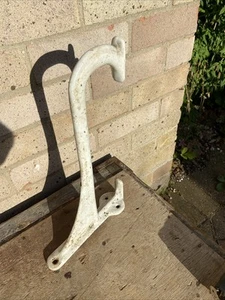 Antique Cast Iron & Porcelain Shelf Bracket Large Architectural Salvage Rare - Picture 1 of 15