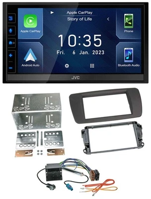 JVC DAB Bluetooth MP3 USB 2DIN Autoradio für Seat Ibiza ab 08 tuam-grey - Bild 1 von 4