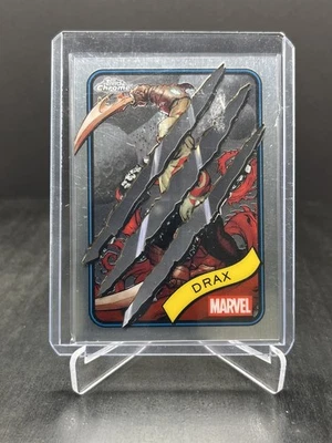 2025 Topps Chrome Marvel Drax Clawed - Stainless Steel SP 02/20 #184 - Image 1 of 4