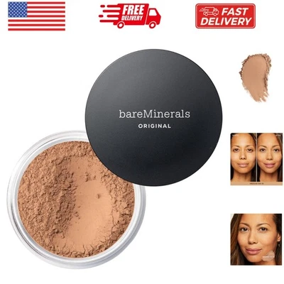 Loose Powder Foundation SPF 15, Clean Mineral Powder Face Makeup, Sheer-to-Fu... - Image 1 of 4