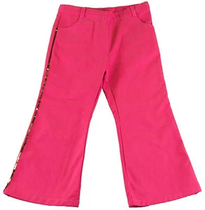 JACADI Girl's Royal Fushia Sequin Detailed Flared Pants Size 4 Years NWT $68 - Picture 1 of 4