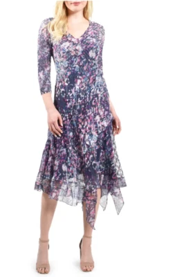 Vestido de cóctel de gasa con dobladillo pañuelo KOMAROV (talla L) Foto 1 de 3