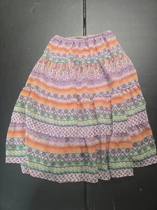 George Skirt Girls Youth L 10/12 Rainbow Paisley Floral Flower Design Pattern - Picture 1 of 5