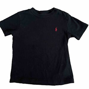 Polo Ralph Lauren Boys 2T Black T Shirt Red Logo