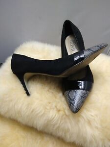 BRUNO VALENTI SUEDE REPTILE PRINT HIGH HEELS PUMPS WOMANS SIZE 8.5 - NICE SHOES!