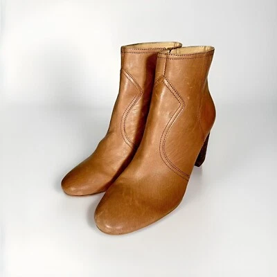 Botas al tobillo de cuero Lucky Brand para mujer talla 9,5, marrón jeque occidental, BOHO Foto 1 de 4