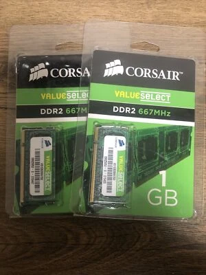 1 GB DDR2 RAM Laptop-Memory  'Corsair VS1GSDS667D2' - 2 Pezzi - Immagine 1 di 2