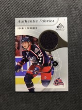 2005-06 UPPER DECK SP GAME USED SERGEI FEDOROV AUTHENTIC FABRICS JERSEY #AF-SF