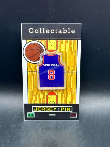 New York Knicks Latrell Sprewell jersey lapel pin-Classic Retro Collectable Cover