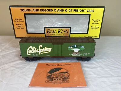 MTH RailKing 30-7869 Cold Spring Beer Modern Reefer Car Used O Gauge - Image 1 of 4