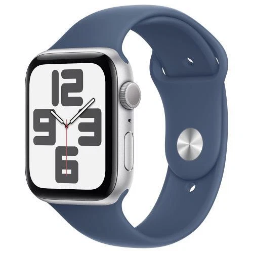 APPLE WATCH SE GPS 44mm CASSA IN ALLUMINIO ARGENTO CINTURINO SPORT DENIM - S/M - Immagine 1 di 1
