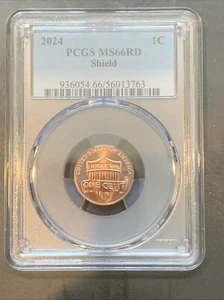 Centavo Lincoln Shield 2024 P 1 c graduación profesional MS66RD - Imagen 1 de 2