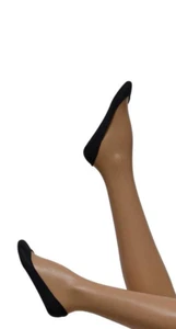 2 pares de calcetines Cette Corfu negros Pop Reino Unido talla 5 a 7 pies no show - Imagen 1 de 1