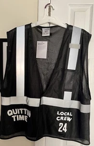 Zach Bryan - Quittin Time Tour - Reflective Vest 2XL - Local Crew 2024 - Rare - Picture 1 of 2