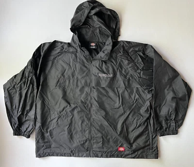 摇滚乐队视频游戏促销尺寸 3XL 男式黑色连帽风衣 Dickies 罕见 — 第 1/4 张图片