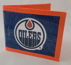 Cartera Edmonton Oilers NHL Hockey sobre Hielo Doble Cinta Conducta Hecha a Mano Pato - Imagen 1 de 2