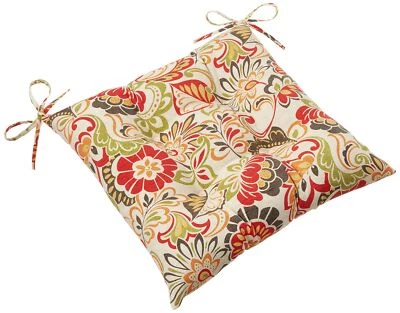 Almohada Perfecta Brillante Floral Interior/Exterior Silla Asiento Cojín con Lazos Mechón... Foto 1 de 4