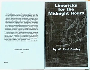 LIMERICKS FOR THE MIDNIGHT HOURS—W. Paul Ganley -- Zadok Allen Publisher (1999) - Bild 1 von 4