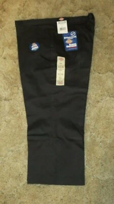 DICKIES Niñas Jr Uniforme Negro Capri Talla 21 Corte Bota Cintura 38" x Entrepierna 22"  Foto 1 de 4