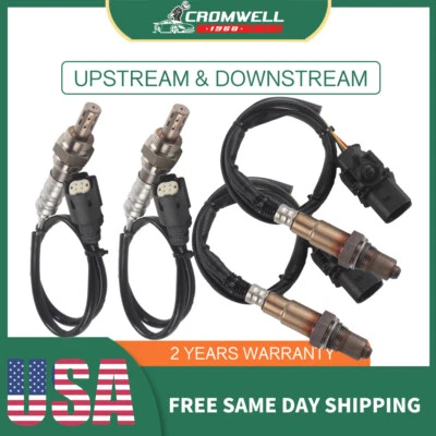 Sensores de oxígeno lambda O2 aguas arriba y aguas abajo 4 piezas para Ford Expedition 12-14 V8 Foto 1 de 4